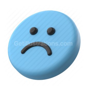 emoticon, emoji, sad, smiley, unhappy